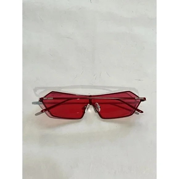 Poppy Lissiman RAZR Sunglasses in Red - Picture 4 of 6
